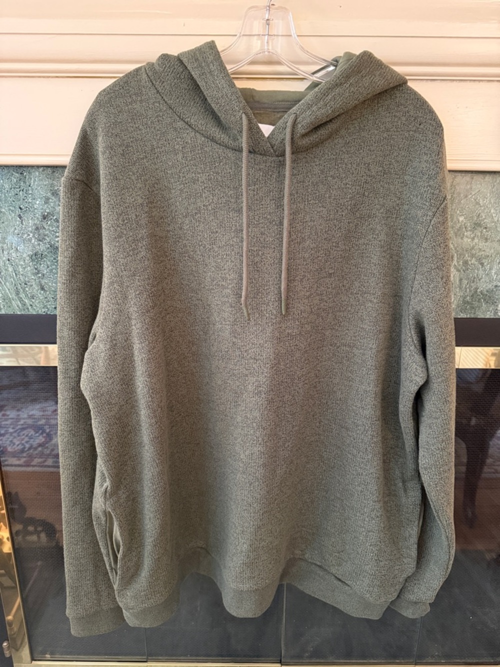 Women's Olive Green Hooded Knit Pullover